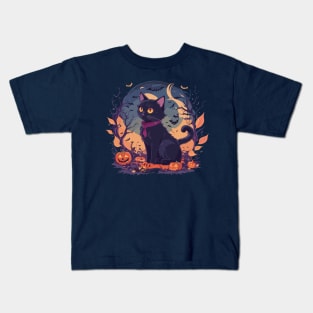 Halloween Cat Kids T-Shirt